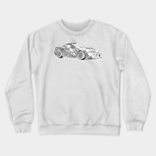 240SX Drift Wireframe Crewneck Sweatshirt